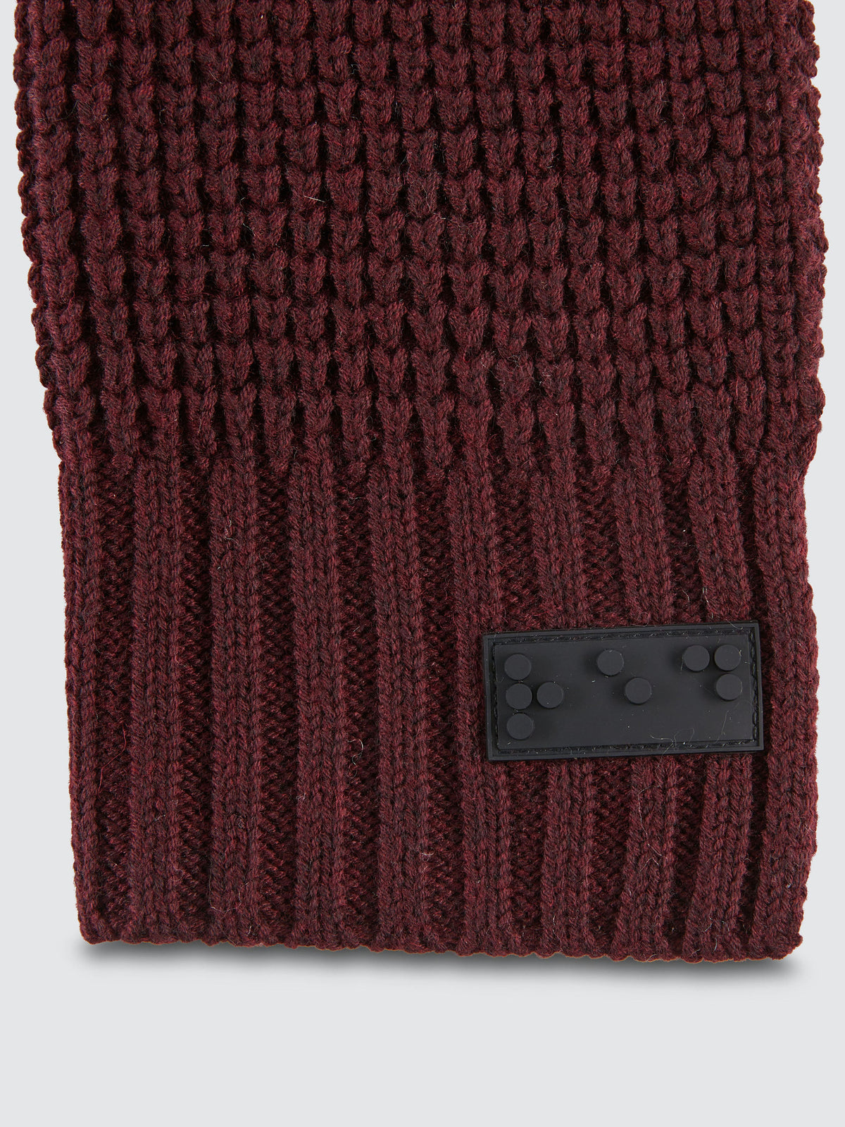 Two Blind Brothers - Gift Waffle Knit Scarf Maroon