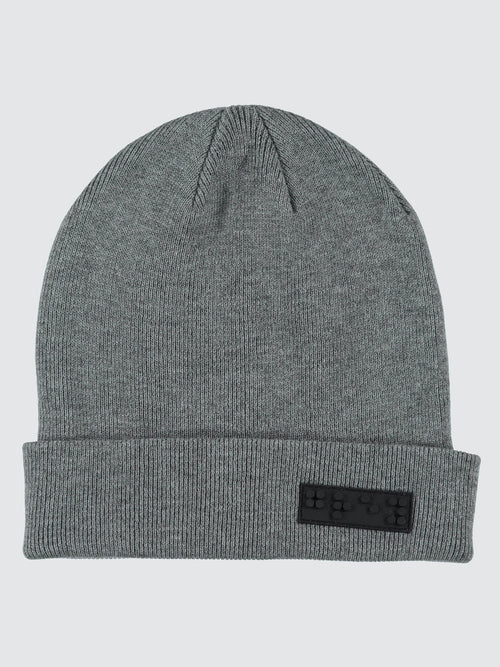 Rib Knit Watch Cap in Grey