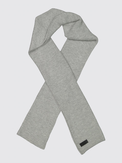 Scarf Ribbed Knit in Grey